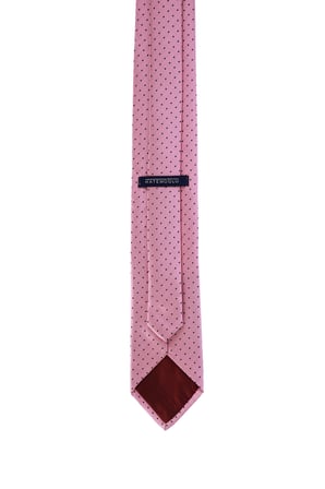 Pembe Desenli Klasik Micro Kravat | STD