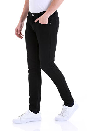 Slim Fit Desenli 5 Cep Düşük Bel Kanvas Pantolon