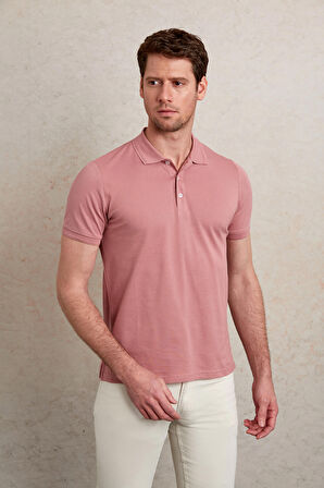 Düz comfort Fit 100% Pamuk Polo Yaka Tişört