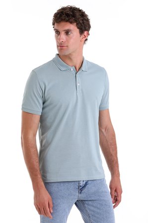 Mavi Comfort Fit Düz 100% Pamuk Polo Yaka Polo Yaka Tişört