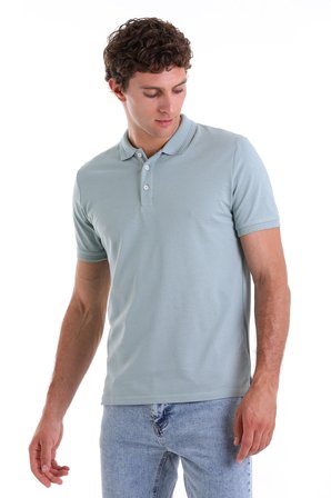 Mavi Comfort Fit Düz 100% Pamuk Polo Yaka Polo Yaka Tişört