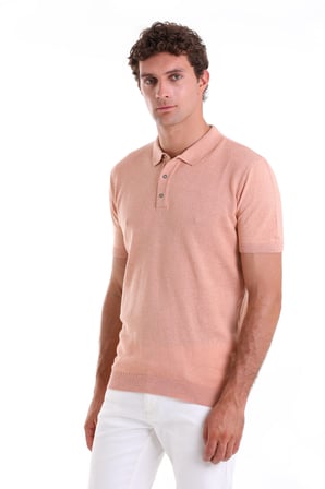 Somon Regular Fit Düz Pamuklu Polo Yaka Triko Tişört