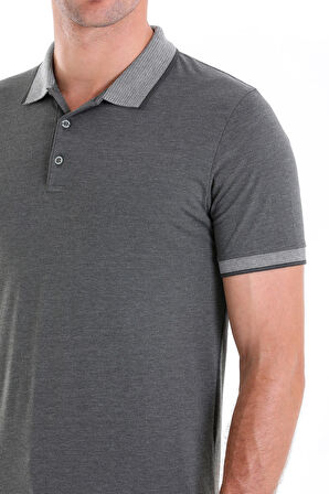 Haki Regular Fit Düz Pamuklu Polo Yaka Tişört