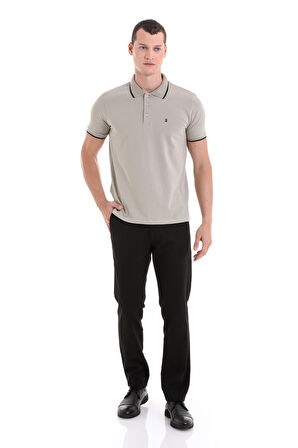 Yeşil Regular Fit Düz Polo Yaka 100% Pamuklu Tişört | M