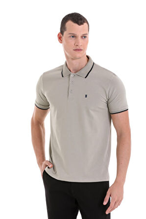 Yeşil Regular Fit Düz Polo Yaka 100% Pamuklu Tişört | M