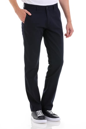 Lacivert D. Regular Fit Düz Yandan Cep Casual Kumaş Pantolon