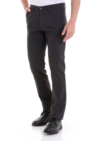 Gri Regular Fit Düz Yandan Cepli Basic Kanvas Pantolon | 42