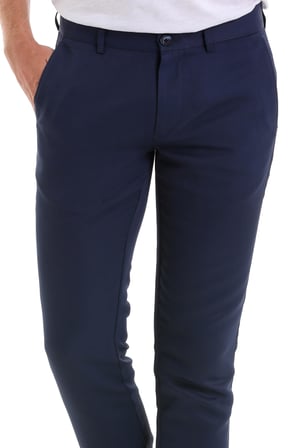 A. Lacivert D. Slim Fit Desenli Yandan Cep Kanvas Pantolon