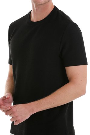 Siyah Regular Fit Düz Bisiklet Yaka Tişört