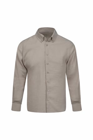 Vizon Comfort Fit Düğmeli Yaka Uzun Kollu Gömlek | S