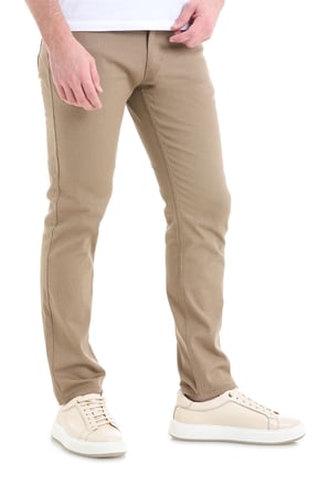 Vizon Regular Fit Düz 5 Cep Pamuklu Kanvas Pantolon | 31