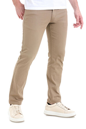 Vizon Regular Fit Düz 5 Cep Pamuklu Kanvas Pantolon | 38