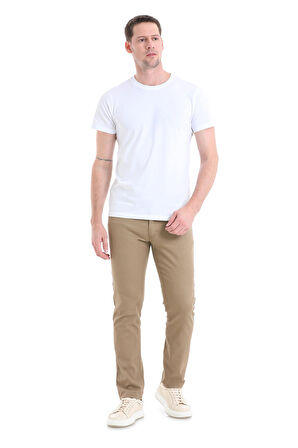 Vizon Regular Fit Düz 5 Cep Pamuklu Kanvas Pantolon | 38