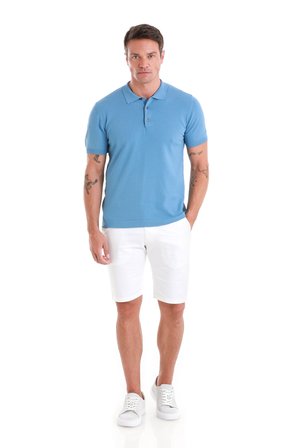 İndigo Regular Fit Düz Polo Yaka Tişört | M