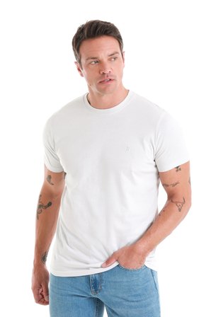 Gri Regular Fit Düz 100% Pamuklu Bisiklet Yaka Tişört | XXL