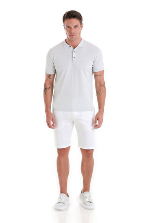 Gri Regular Fit Düz Polo Yaka Tişört | L