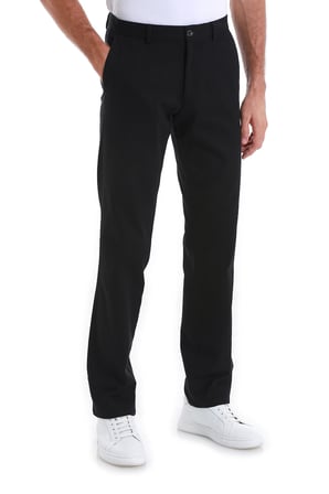 Siyah Regular Fit Desenli Pamuklu Yandan Cepli Kanvas Pantolon | 44