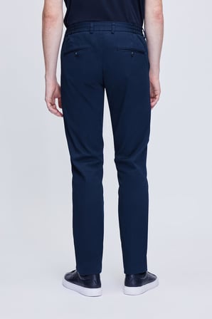 Lacivert Dinamik Fit Desenli Pamuklu Yandan Cepli Jogger Pantolon | 31