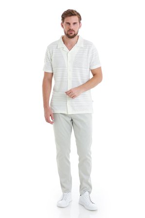 Beyaz Regular Fit Düz Polo Yaka Tişört | XL