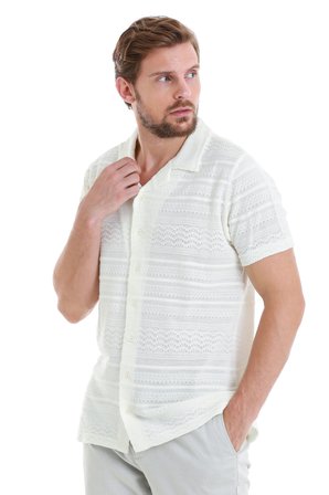 Beyaz Regular Fit Düz Polo Yaka Tişört | XL
