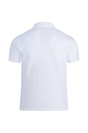 Beyaz Regular Fit 100% Pamuk Polo Yaka  Merserize Tişört | L