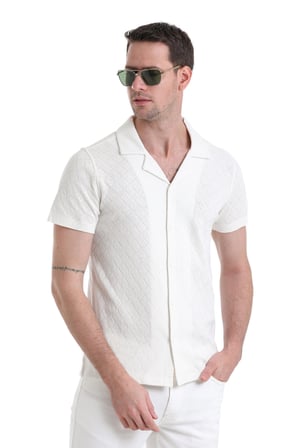 Beyaz Regular Fit Düz 100% Pamuklu Polo Yaka Tişört | XL