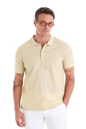 Vizon Regular Fit Düz Merserize Polo Yaka 100% Pamuk Tişört | S