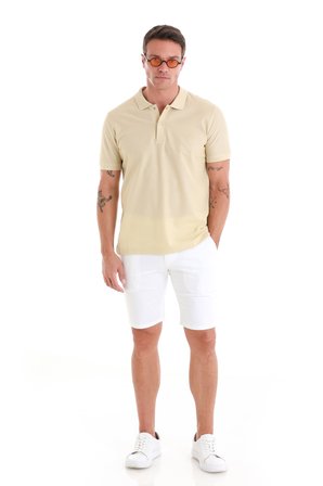Vizon Regular Fit Düz Merserize Polo Yaka 100% Pamuk Tişört | S