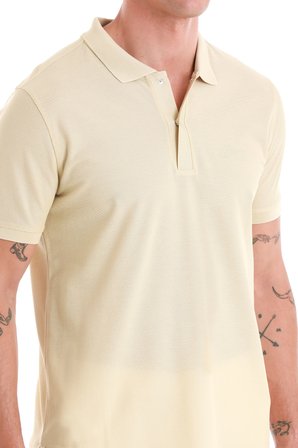 Vizon Regular Fit Düz Merserize Polo Yaka 100% Pamuk Tişört | S