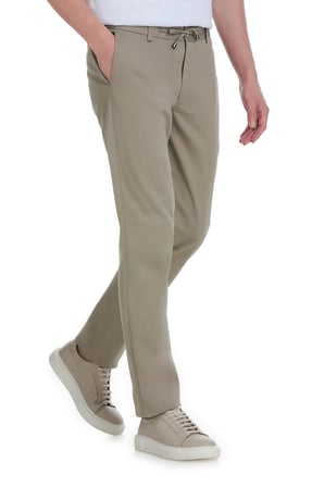 Olive Rahat Kesim Pamuklu Yandan Cepli Jogger Pantolon | 30