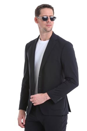 Siyah Performans Suit Slim Fit Düz Takım Elbise | 50
