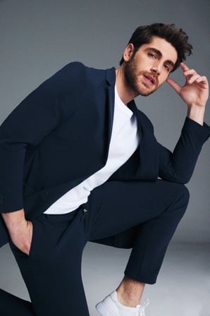 Lacivert Performans Suit Slim Fit Düz Takım Elbise | 50