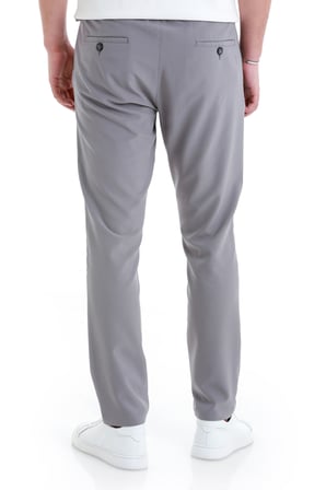 Gri Dinamik Fit Düz Yandan Cepli Jogger Pantolon | 34