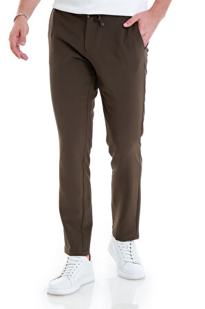 Haki Dinamik Fit Düz Yandan Cepli Jogger Pantolon | 34