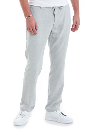 Gri Regular Fit Düz Yandan Cepli Pamuklu Pantolon | 44