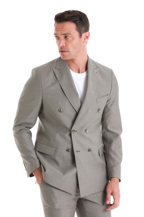 Vizon Slim Fit Desenli Kruvaze Klasik Takım Elbise | 48