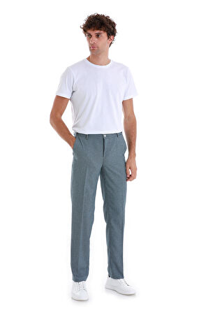 Mavi Regular Fit Çizgili Yandan Cepli Kumaş Pantolon | 50