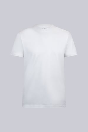 Beyaz Regular Fit Bisiklet Yaka Pamuklu Basic Tişört | XXL