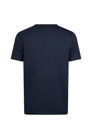 Lacivert Regular Fit Bisiklet Yaka Pamuklu Tişört | S
