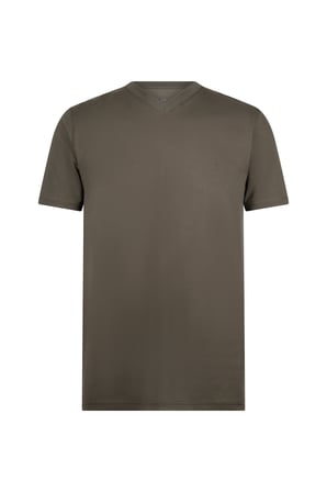 Haki Regular Fit Bisiklet Yaka Pamuklu Tişört | XXL