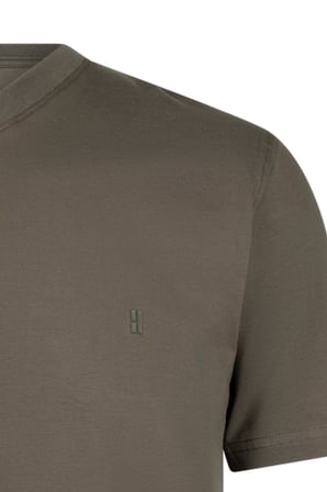 Haki Regular Fit Bisiklet Yaka Pamuklu Tişört | XXL