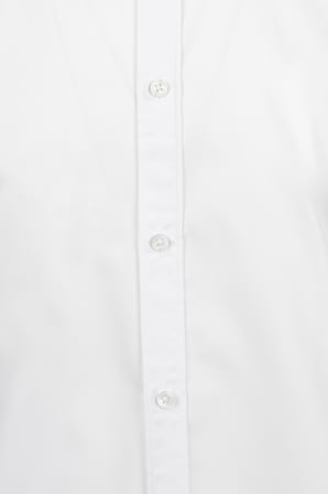 Beyaz Slim Fit Düz Slim Yaka Pamuklu Uzun Kollu Spor Gömlek | XXL