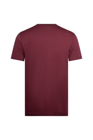 Bordo Regular Fit Bisiklet Yaka Pamuklu Basic Tişört | L