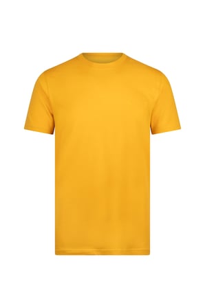 Sarı Regular Fit Bisiklet Yaka Pamuklu Basic Tişört | XXL