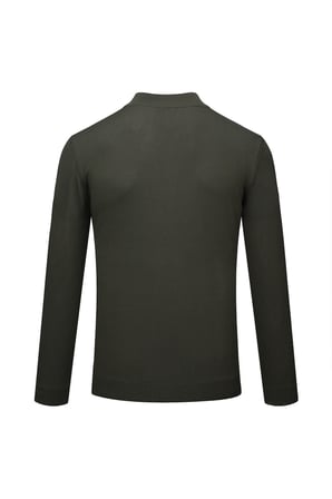 Haki Regular Fit Fermuarlı Yarım Balıkçı Yaka Kazak | XL