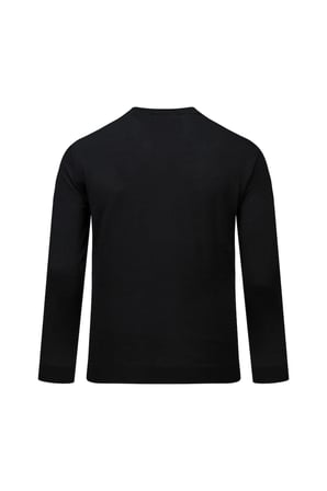 Siyah Regular Fit Yarım Balıkçı Yaka Rayon Kazak | L