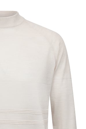 Bej Regular Fit Çeyrek Balıkçı Yaka Yünlü Triko Kazak | L