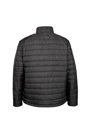 Siyah Regular Fit Hakim Yaka Şişme Mont | XL
