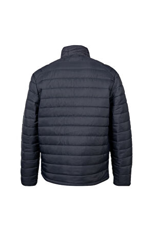 Lacivert Regular Fit Hakim Yaka Şişme Mont | S