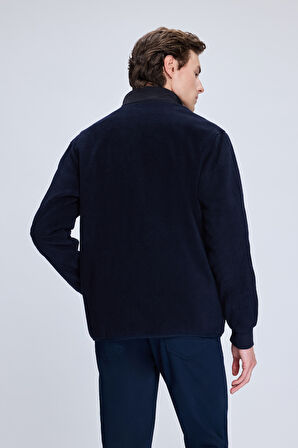 Lacivert Regular Fit Hakim Yaka Baharlık Mont | 3XL